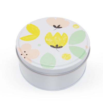 China Custom Food Tin Box Empty Metal Round Candy Box Chocolate Tin Cans for sale