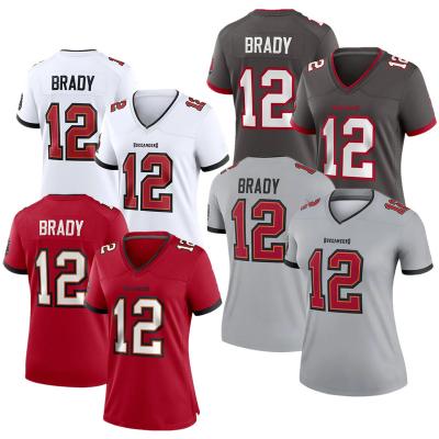 China Tom Brady Tampa Bay 12 Women's USA Shirt Antibacterial Women's Player Tank Top Summer Sports Soccer Jersey Red Cool Sexy Lady for sale