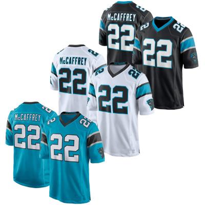 China Christian McCaffrey Carolina Football Jerseys 22 McCaffrey Stitched Fashion Classic Vapor Limited Antibacterial Tank Top - Blue Black for sale