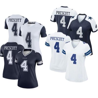 China Dak Prescott Dallas 4 Women's Antibacterial Women's Fashion Sexy USA Football Vapor Limited Player Jersey Tank Top Shirt - Navy for sale