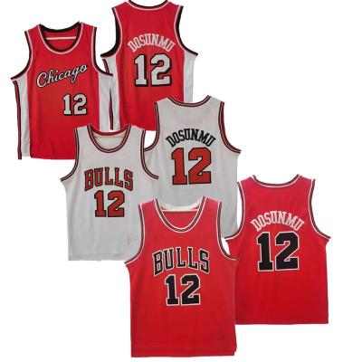 China Ayo Dosunmu Chicago Jerseys 2022 Antibacterial #12 Stitched American Basketball Jersey Home White Red City Edition Drop Shipping for sale