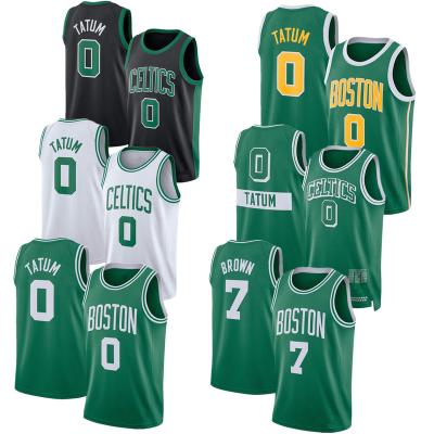 China 2022 Jayson Tatum Boston Jerseys Antibacterial 7 Jaylen Brown Stitched American Basketball Team Jersey Cheap Wholesale - Kelly Green for sale