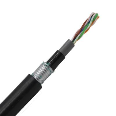 China 2 Jackets/3 Jackets CAT5E UTP CABLE 2 PAIR 1000FT ARMORED CAT5E CABLE UTP CAT5E for sale