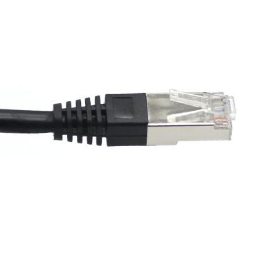 China Black Color Cat6a Network Patch Cord Cable 26AWG 26AWG FTP RJ45 RJ11 Network Patch Cord CAT6A PATCH CORD for sale