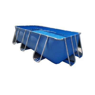 China Foldable Adult Eco-friendly Thickened PVC Above Ground Family Swimming Frame Pool With Ladder for sale