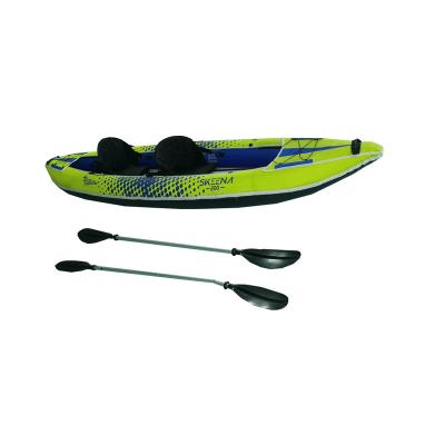 China Adult Tricon Brand New In Stock Durable PVC Fabric 2 Person Foldable Inflatable Kayak With Paddle for sale