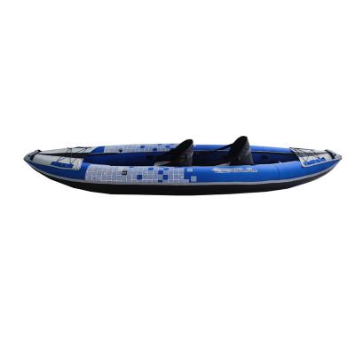 China Boat PVC Adult High Strength Two Person Inflatable Foldable Kayak With Drop Stitch Floor for sale