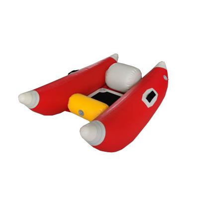 China High Pressure Fishing MINI CAT Raft With Valve One Person Dropstitch Inflatable Paddles New Design Adult Fashionable Red Cloth for sale