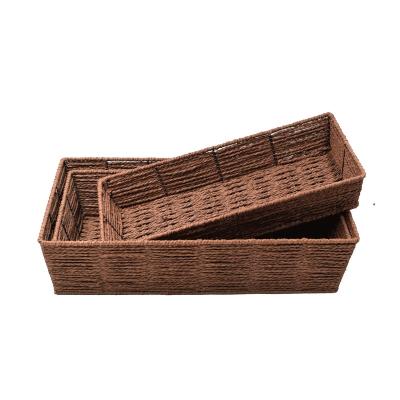 China China Factory Wholesale Cheap Rope Storage Paper Basket Viable For Storage Multifunctional Toy Durable Cloth for sale