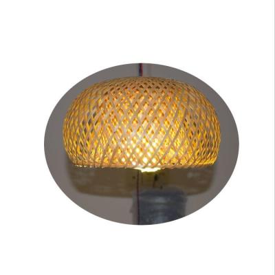 China Eco-friendly Customized Handmade Woven Bamboo Plant Decor Basket Lampshade for sale