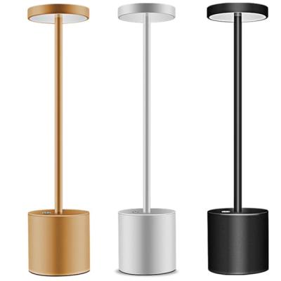 China Modern Dimmable Wireless Touch Sensor Control LED Table Lamp With Battery For Restaurant Bar Dinner Wireless Charging Support Qi KTV for sale