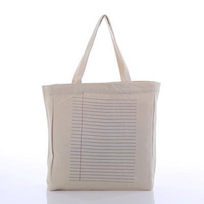 China Reusable Custom Printing Cotton Tote Bags With Internal Single Pouch 12oz 6pack Cotton Tote Bags for sale