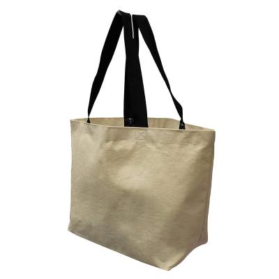 China Reusable Promotional Black 100% Cotton Canvas Tote Bag Custom Print With Cotton Handle for sale