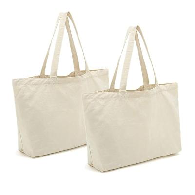 China Reusable Recycle 12oz Organic Cotton Tote Bag Plain Canvas Bag Bulk Ready To Ship for sale