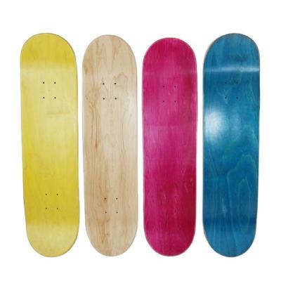 China Skateboard Accessories Wholesale 7 Layer Maple Skateboard Deck High Quality Canadian Surface Customized Empty Skateboard for sale