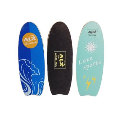 China Hot Selling High Quality 10 Layers Maple BALANCE BOARD ALL-IN-1 Sports Balance Board Fish Shaped Balance Board With Baffle for sale