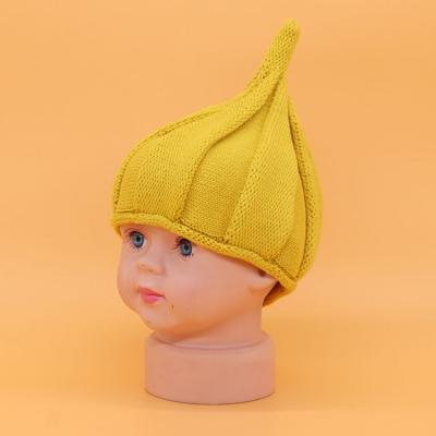 China Cute Flower Hat COMMON Cute Baby Kids Children Shape Pumpkin Plant Windmill Pointed Hat Twisting Knitted Hat Cap for sale