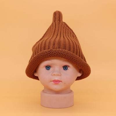 China Children COMMON Warm Funny Windmill Baby Winter Hat Elf Fashion Light Brown Knitted Hats for sale