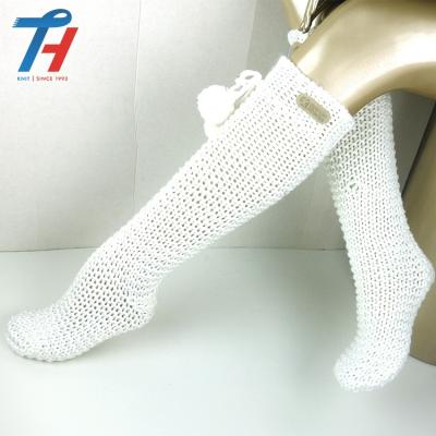 China Hot Sale Anti-skid Women Knitted Winter Boots Warm Slouch Knit Christmas Sock for sale