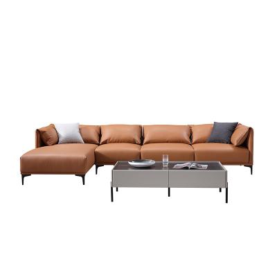 China Direct Sales Sofas Set Comfortable Luxury Living Room Corner Furniture Leather Sofa for sale