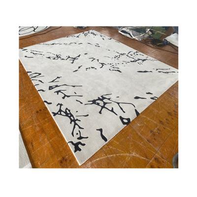 China Washable Bamboo Silk Mat Hand Tufted Rug Customized Exercise Mat for sale