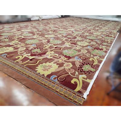 China Small Hotel Exercise Rug Prayer Rug Floral Wool Hand Washable Carpet Tufted Rug for sale