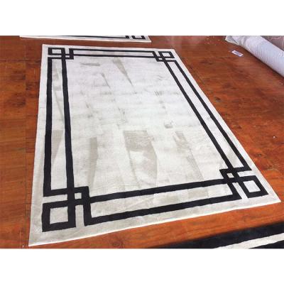 China Wool Carpet Washable Fluffy Hand Tufted Rug / Bedroom Rug Life for sale