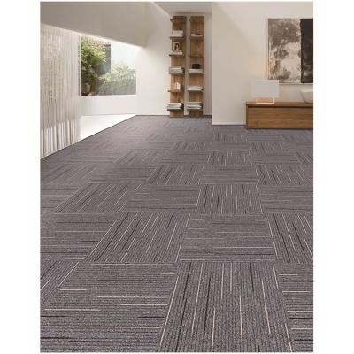 China Stain Resistant Wholesale Modern PVC Backed Polypropylene Square Size Full Size Office And Gym Floor Carpet Tiles for sale