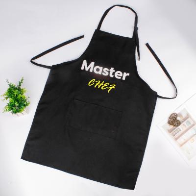 China Factory Custom Aprons Customized Logo Baker Apron Wholease Black Cleaning Aprons for sale