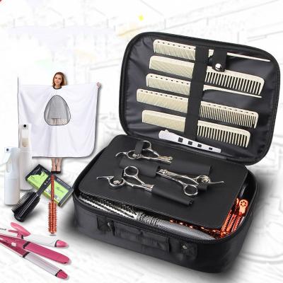 China Hairdressing Pet Grooming Barber Toolbox Multifunctional Folding Hair Storage Folding Cutting Scissors Handheld Scissors Bag for sale