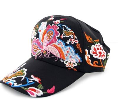 China breathable & Custom Embroidered Ethnic Hats Cap Winter Waterproof Hats For Women Sunscreen Embroidered Baseball Sports Hat for sale