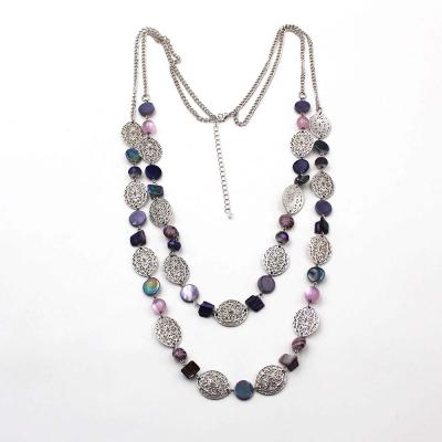 China New Professional FASHIONABLE Colorful Multilayer Shell Beads Jewelry Necklace For Long Chain Ladies Broom for sale