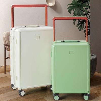 China PC For Business Travel Case Suitcases Cabin Luggage With Tsa Lock Multifunctional Large Suitcase Wide Handle Suitcases for sale