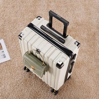 China With hook factory original ABS number lock retractable luggage with removable telescopic handle for suitcases suitcase detachable wheels for sale