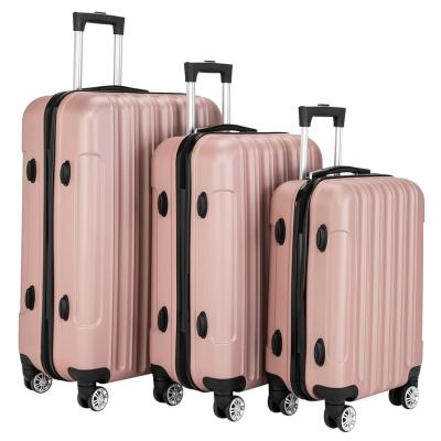 China Travel Long Distance Luggage Set Hard Design ABS Case Trolley Luxury Travel Luggage Bag and Bags Old Suit Case Luggage Sets for sale