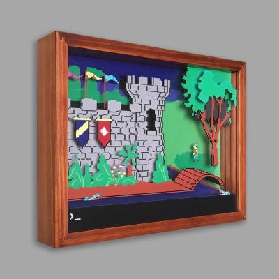 China Ceiling Decor Wholesale Customize Color Top Selling Baby Gift Wooden 3D Shadow Box For Wall Decor for sale