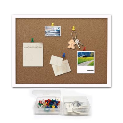 China 36 x 24 Inch Wood Cork Bulletin Boards Custom Form Cork Bulletin Board Frame Push Pin Included for sale