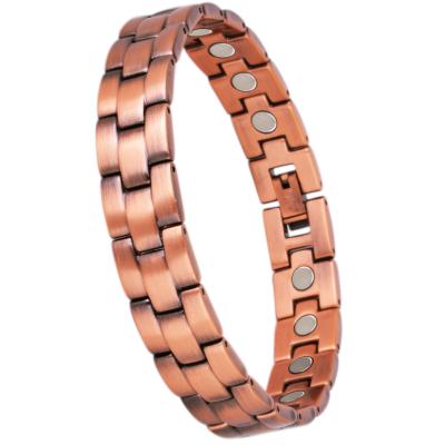 China Fashionable High Quality Copper Men Health Bracelet Magnetic Therapy Wholesale for sale