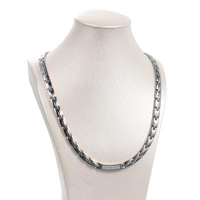 China Wholesale Link Germanium Stainless Steel Chain Magnetic Men's Necklaces for sale