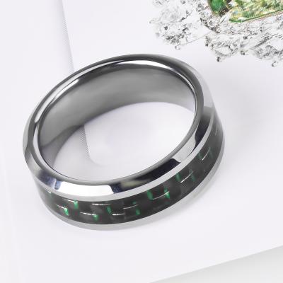 China Pure TUNGSTEN Man Jewelry Spinner Black Wood White Tungsten Wedding Ring for sale