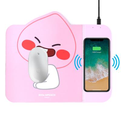 China New-designed Anime Mouse Pad Multifunctional Wireless Charging Leather Wireless Charging Mouse Pad Customize Mouse Pad for sale