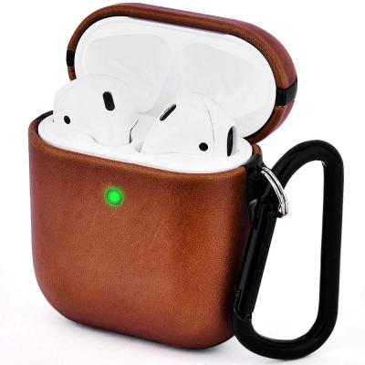 China Protable 2020 new arrivals for airpods case earbuds leather wireless earphone case for sale