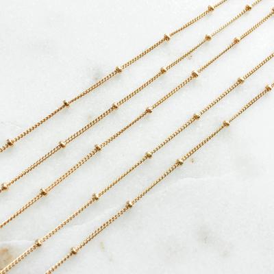 China 2022 Delicacy Environmental Friendly Gold Plated Layered Stainless Steel Choker Necklace Women Satellite Chain Jewelry for sale