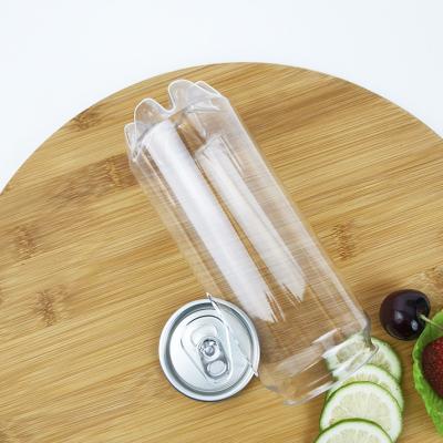 Cina 0.5 Liter Plastic Food Container Jars Clear Plastic PET Containers With Can Lids in vendita