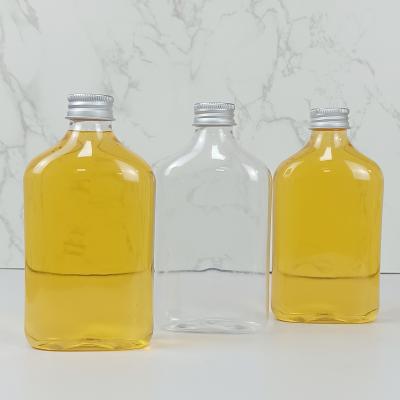 China Überwurfmutter 350ml rüttelt klares HAUSTIER Plastik-Juice Bottles With Caps zu verkaufen