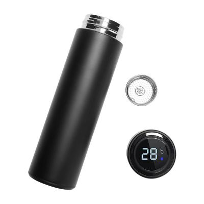 China 500ml PORTABLE Double Wall Smart Thermo Flask With Led Temperature Display Vacuum Flask Stainless Steel Smart Water Bottle for sale