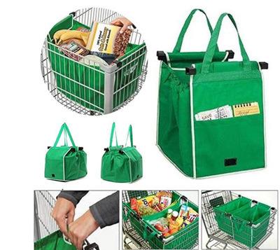 China Eco-Friendly Reusable Foldable Shopping Cart Bag Supermarket Trolley Shopping Bag For Carting for sale