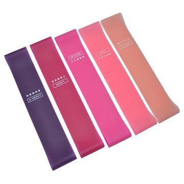 China Durable Gym Fitness Custom Printed Logo Yoga Stretch Band Latex Exercise Mini Loop Band Resistance Band Sets for sale