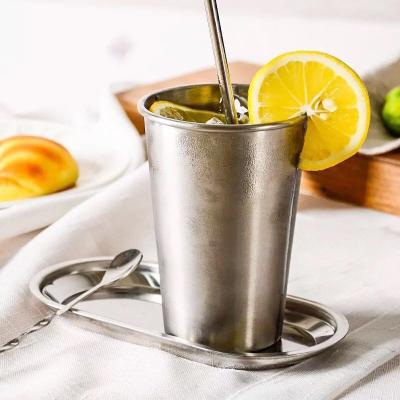 China Sustainable Korean Style 304 Stainless Steel Beer Mugs Home Office Bar Water Coffee Drinks Mental Tumbler Coffee Cup Tea Mug Drinkware for sale