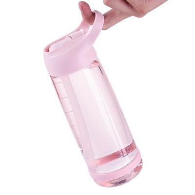 China 32oz 550ml-850ml Leak Proof Sustainable Sports Water Bottle With Straw Plastic BPA Free Water Bottles With Lid For Increase Camping for sale